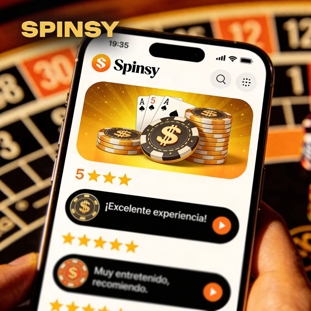Interface fiable de Spinsy casino app